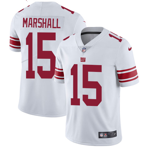 Nike Giants #15 Brandon Marshall White Men's Stitched NFL Vapor Untouchable Limited Jersey - Click Image to Close